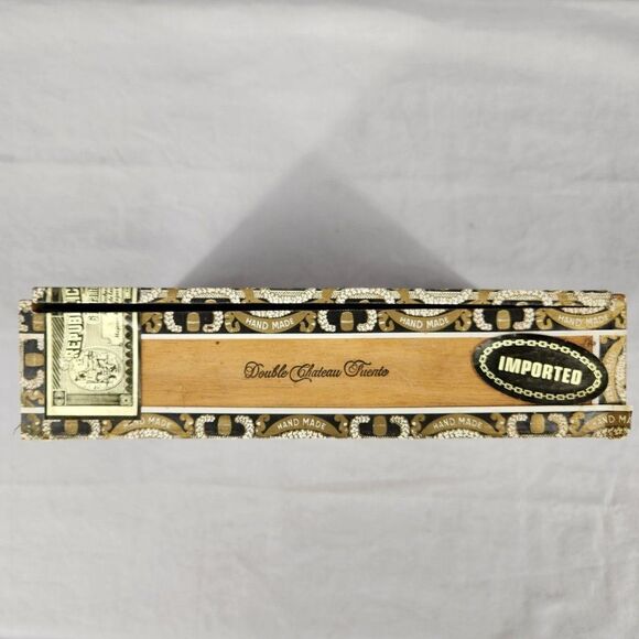 ARTURO FUENTE Double Chateau Wood Cigar Box Empty Dominican Republic Decor - Picture 2 of 12